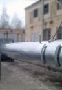 Нижняя царга дымовой трубы после окончания теплоизоляционных работ 